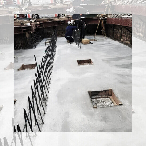 基礎コンクリート打設後