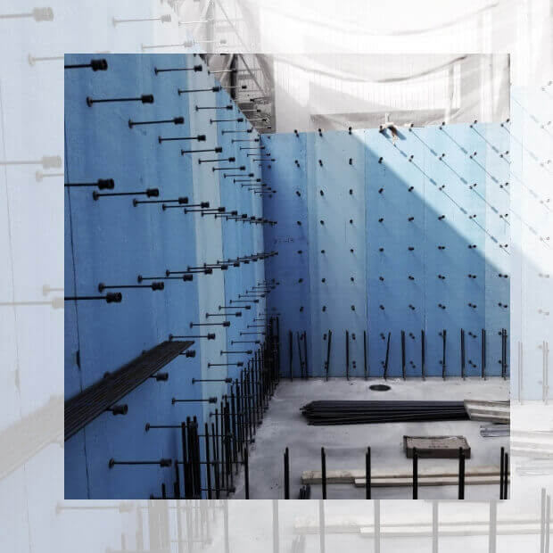 1F壁カタワク建込