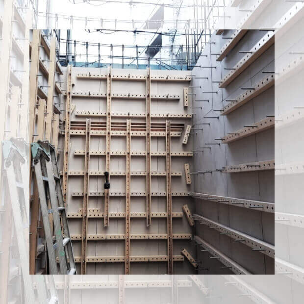 1F壁内部カタワク締め固め