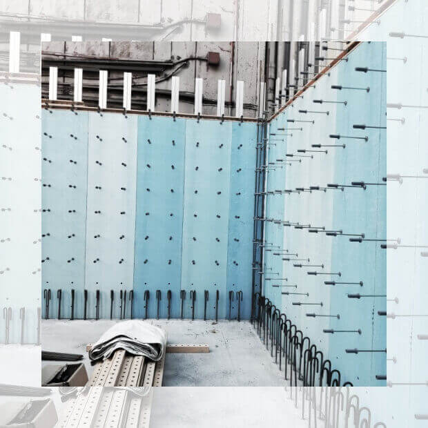 次フロア壁カタワク建込