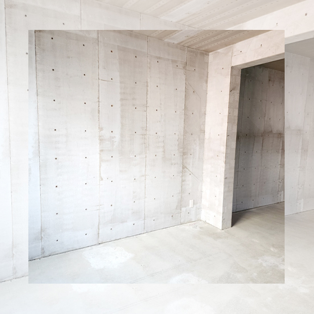 打設後内部壁(バタ解体後)